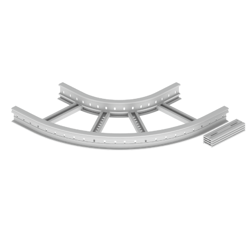 UNEX APARELLAJE ELECTRICO - 67 CURVA PIANA 90 GRIGIO 85X400 R300 U4