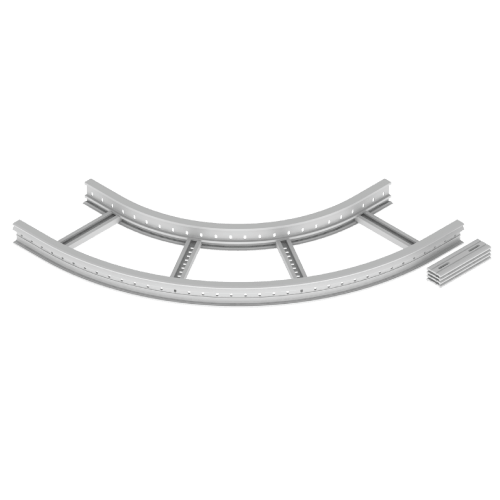 UNEX APARELLAJE ELECTRICO - 67 CURVA PIANA 90 GRIGIO 85X400 R600 U4 67407-44