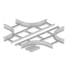 UNEX APARELLAJE ELECTRICO - Derivazione piana a croce Unex 85x400 R300 in U23X 67408-04