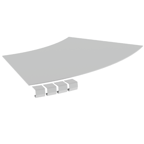 UNEX APARELLAJE ELECTRICO - 67 COP. CURVA PIA 45 GRIG 400 R600 U48X 67415-44