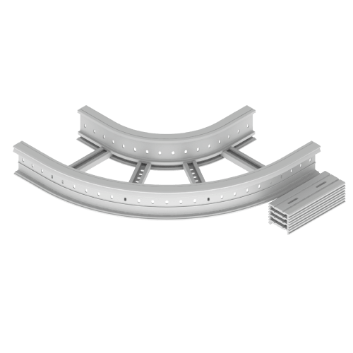 UNEX APARELLAJE ELECTRICO - 67 CURVA PIANA 90  GRIGIO 135X400 R300 U