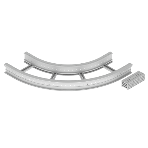UNEX APARELLAJE ELECTRICO - 67 CURVA PIANA 90 GRIGIO 135X400 R600 U