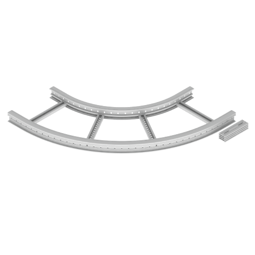 UNEX APARELLAJE ELECTRICO - 67 CURVA PIANA 90 GRIGIO 85X500 R600 U4 67507-44