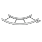 UNEX APARELLAJE ELECTRICO - 67 CURVA PIANA 90 GRIGIO 85X500 R600 U4 67507-44