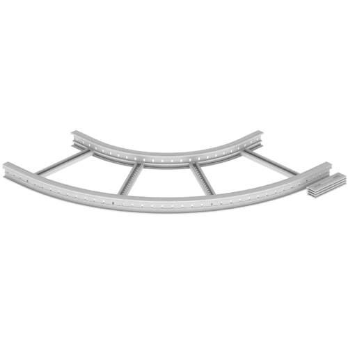 UNEX APARELLAJE ELECTRICO - 67 CURVA PIANA 90  GRIGIO 85X600 R600 U4 67607-44