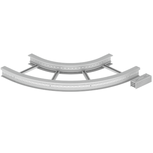 UNEX APARELLAJE ELECTRICO - 67 CURVA PIANA 90 GRIGIO 135X600 R600 U 67627-44