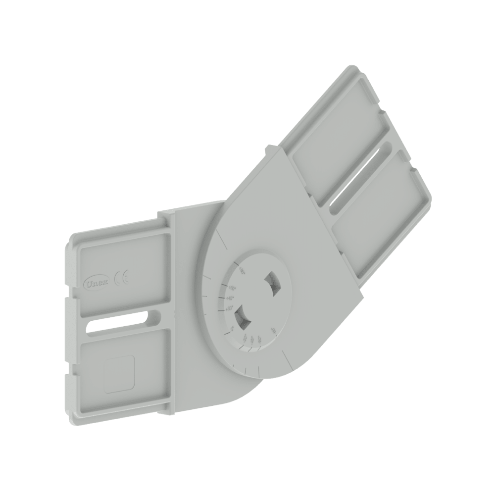 UNEX APARELLAJE ELECTRICO - 67 GIUNTO SNODATO VERTICALE GRIGIO 135 U