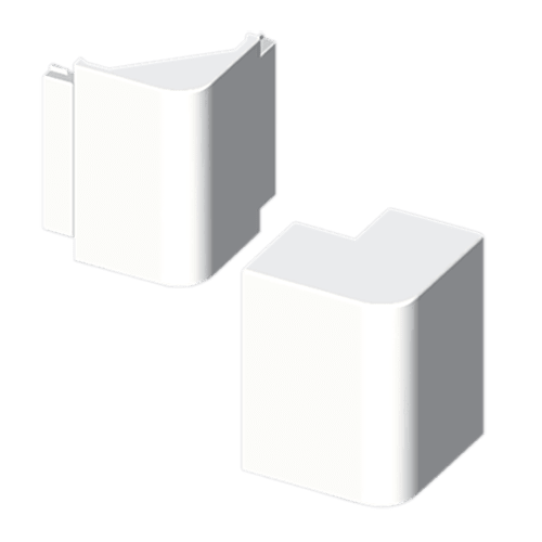 UNEX APARELLAJE ELECTRICO - 73 ANGOLO ESTERNO BIANCO RAL9010 60X60 U 73281-2