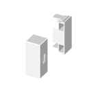UNEX APARELLAJE ELECTRICO - Coperchio finale Unex 20x50 in U24X