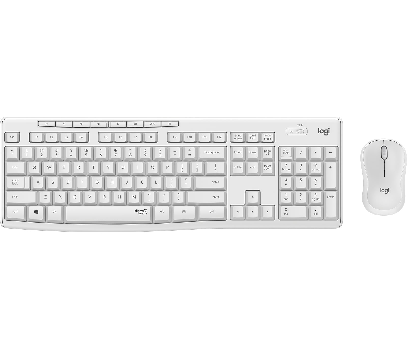 LOGITECH - TASTIERA KIT MK295 WHITE