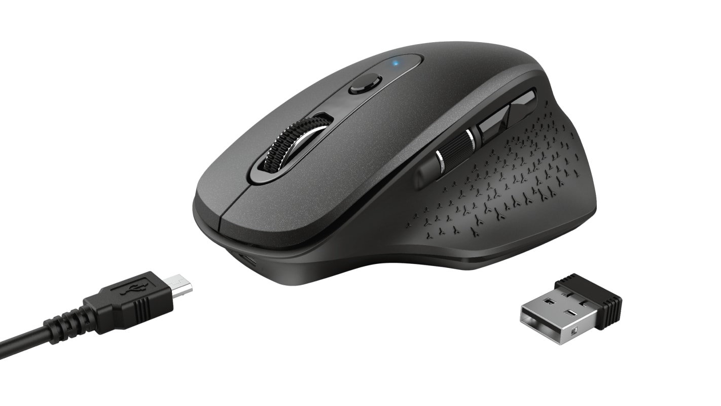 TRUST - OZAA RECHARGEABLE MOUSE BLACK