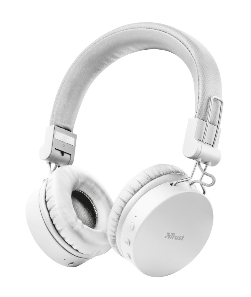 TRUST - CUFFIA A PADIGLIONE BLUETOOTH BIANCA