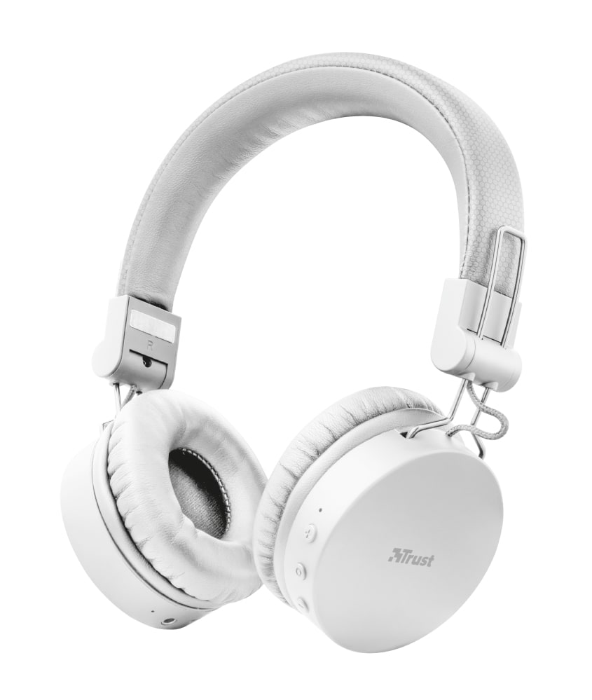 TRUST - CUFFIA A PADIGLIONE BLUETOOTH BIANCA