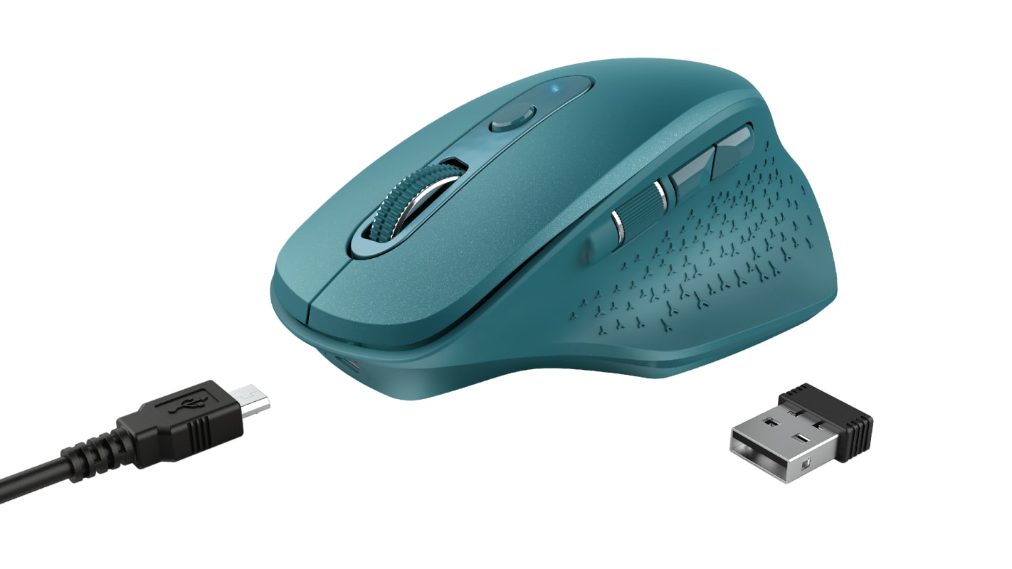 TRUST - OZAA RECHARGEABLE MOUSE BLUE