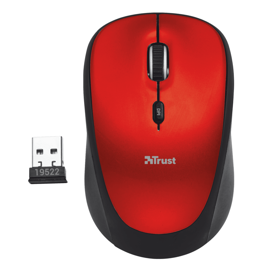 TRUST - TRUST YVI WIRELESS MOUSE -RED