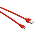 TRUST - FLAT MICRO-USB CABLE 1M - RED TRU20137
