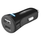 TRUST - TRUST CAR CHARGR W/2XUSB- BLK