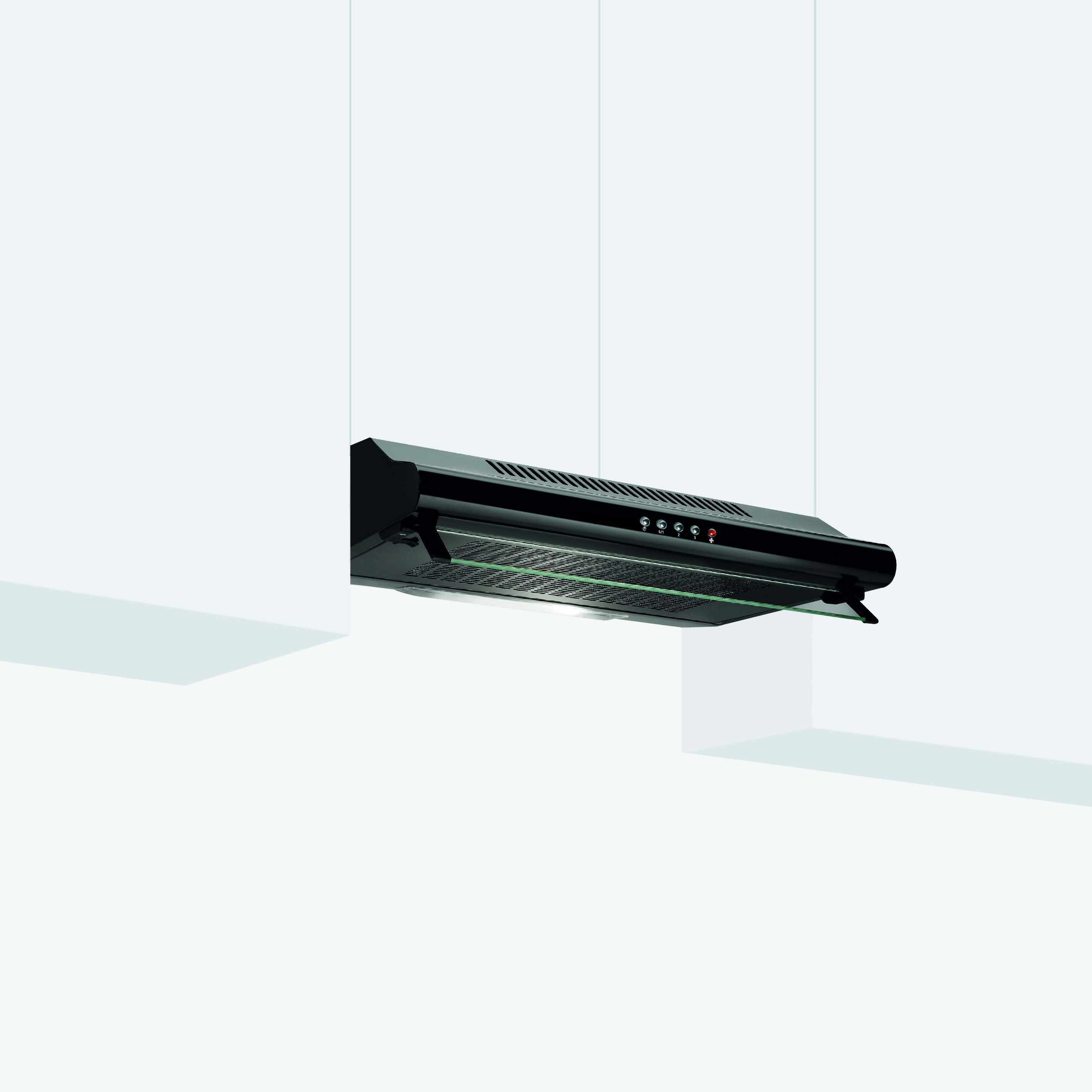 FORNITORE GENERICO - CAPPA SOTTOPENSILE 60CM 235MC/H NERA GLEGHC631BK