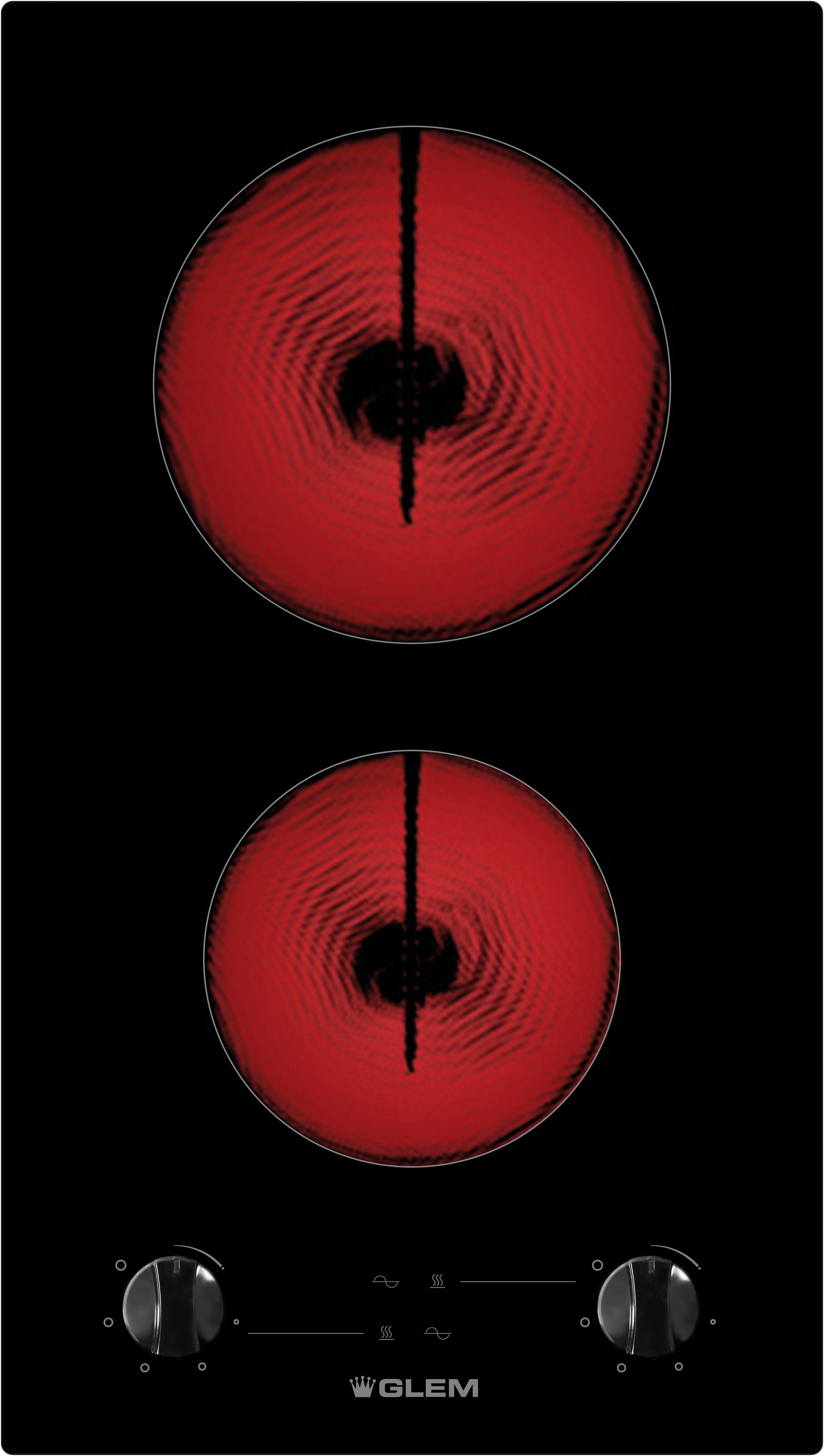 GLEM GAS - PIANO COTT DOMINO 30CM VETROCERAMICA GLEGTH32M