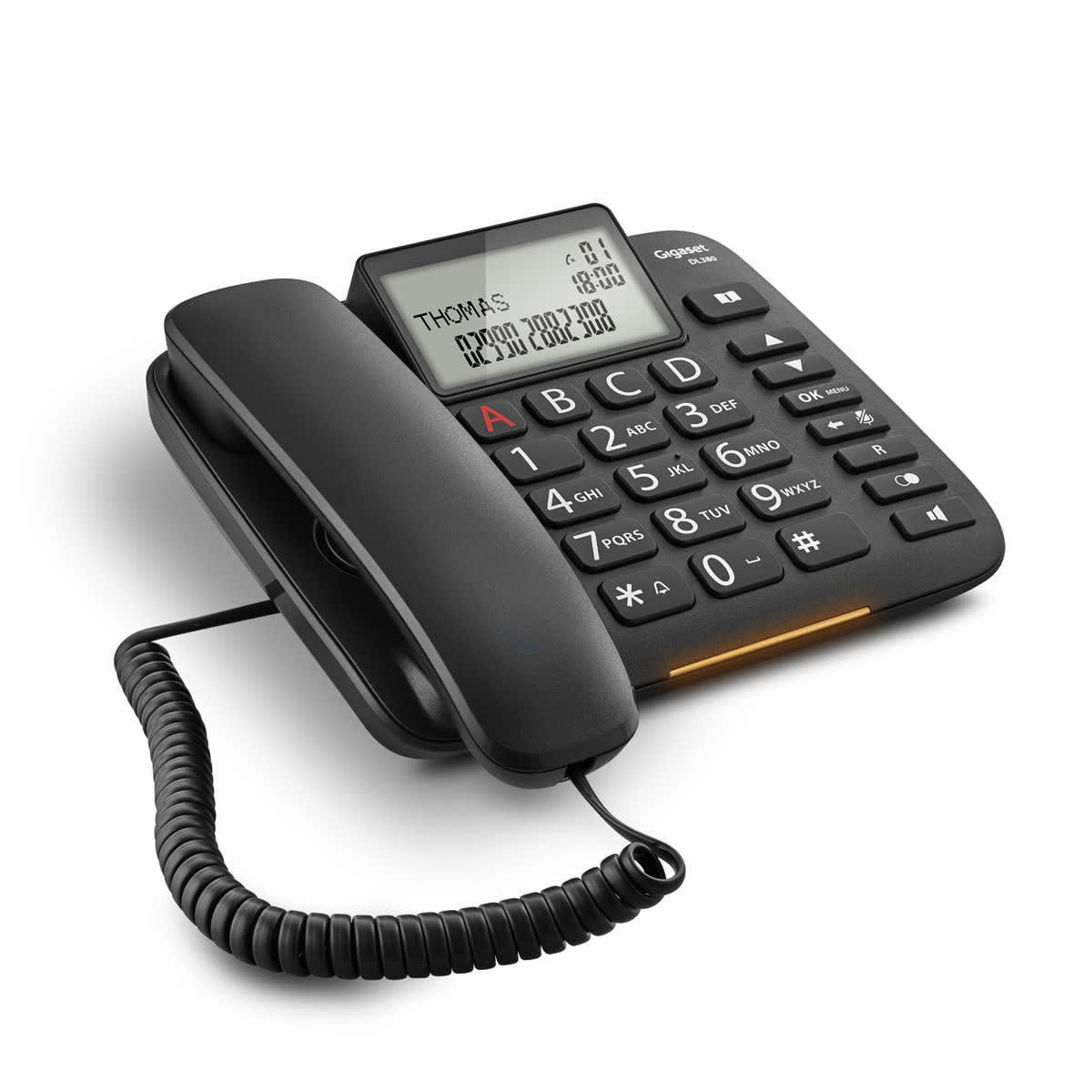 SIEMENS - TELEFONO DA TAVOLO GIGASET DL380 BLACK
