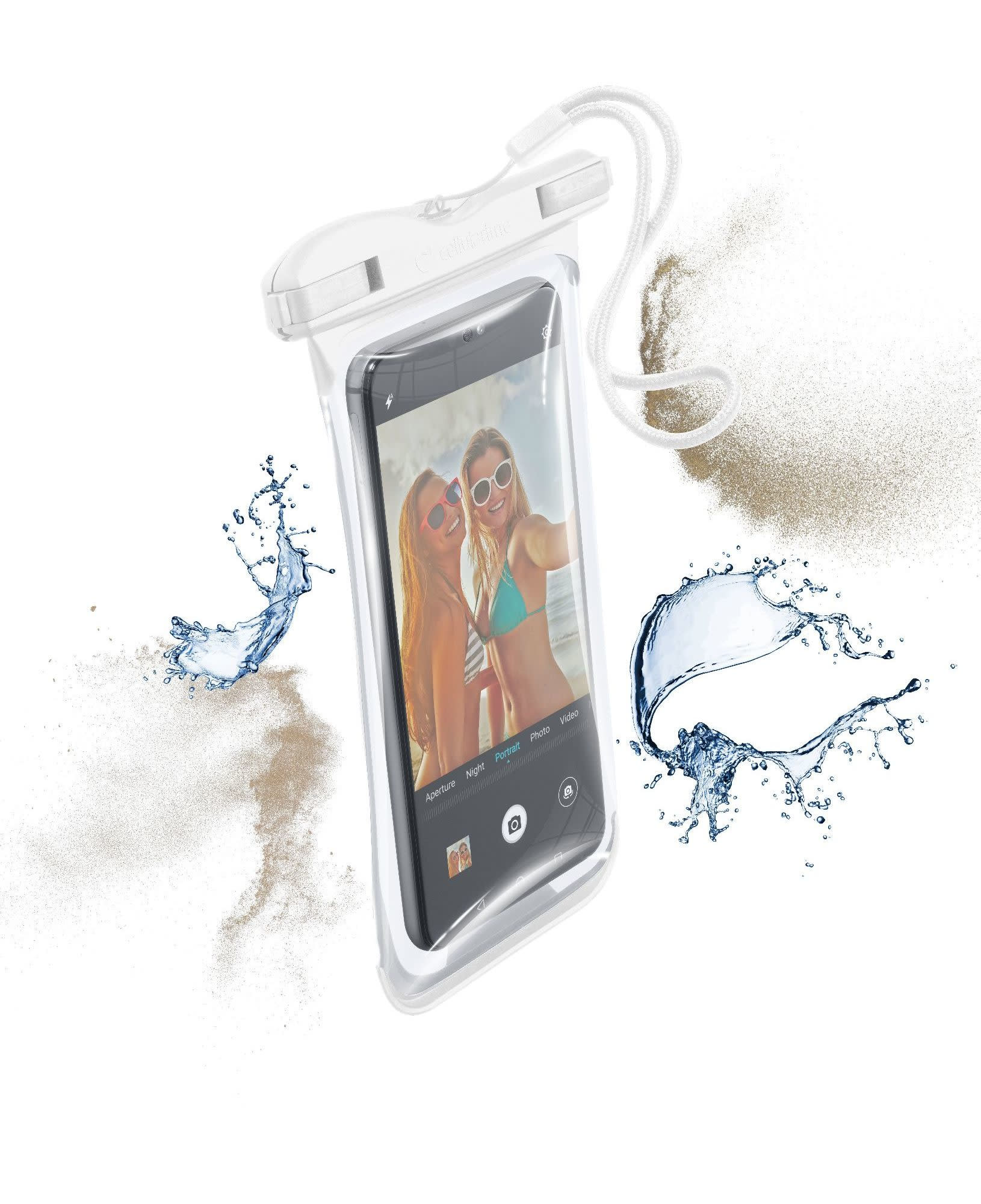 CELLULAR LINE - CUSTODIA IMPERMEABILE UNIV. BIANCO CEEVOYAGER19W