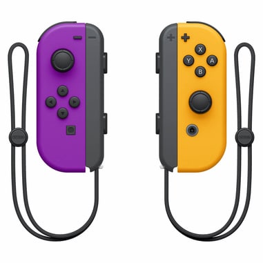 NINTENDO - COPPIA DI JPY-CON VIOLA NEON E ARANCIONE