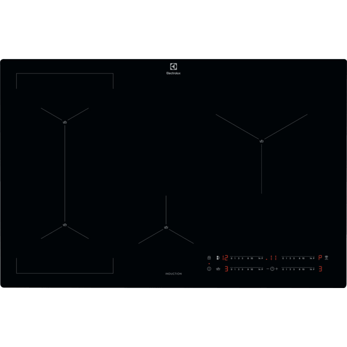 REX - PIANO INDUZIONE 80 CM 4 ZONE DI COTTURA