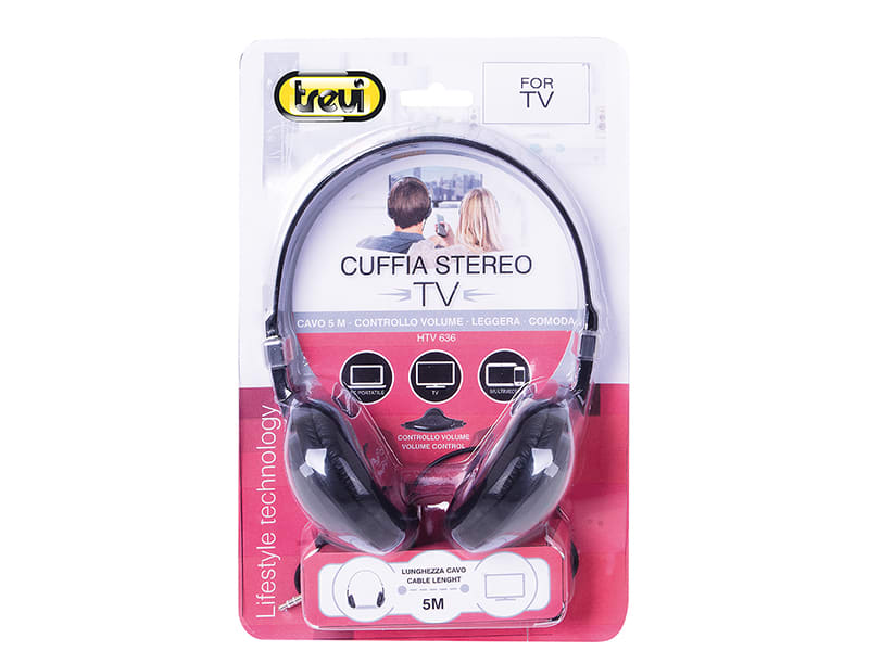 TREVI - HTV 636 CUFFIA PER TV LEGGERA NERO TRE0063600