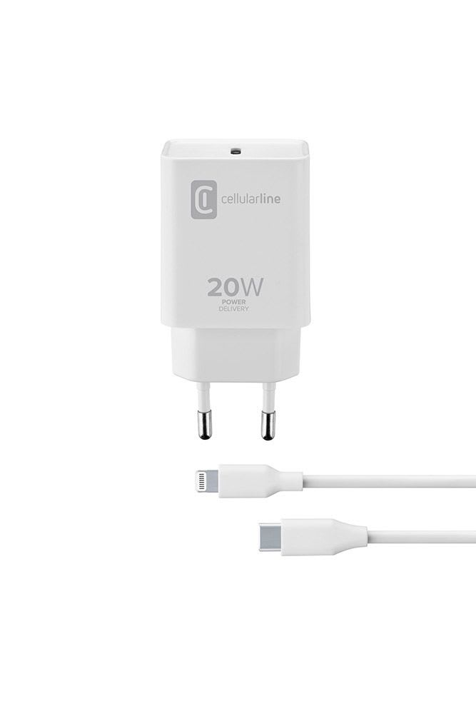 CELLULAR LINE - KIT CARICABATTERIE RETE APPLE C2L 20W BI