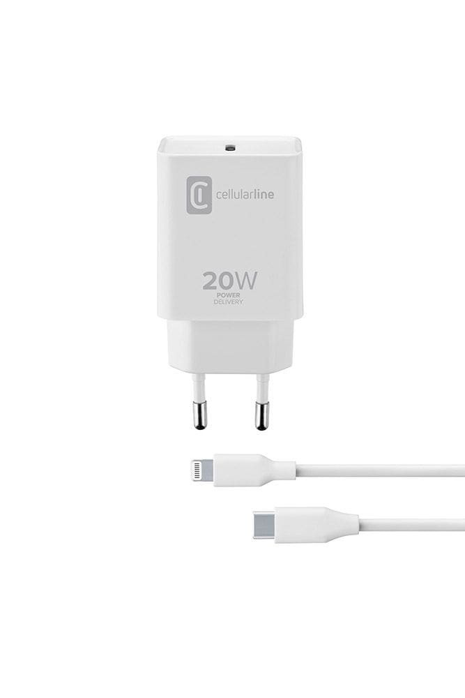 CELLULAR LINE - KIT CARICABATTERIE RETE APPLE C2L 20W BI