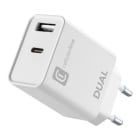CELLULAR LINE - CARICABATTERIA RETE DUAL APPLE 20W BIANC