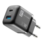 CELLULAR LINE - CARICABATTERIE RETE GAN 2 PORTE 30W NER0