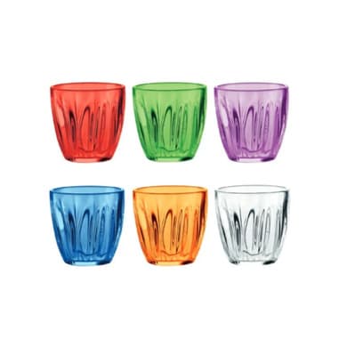 GUZZINI - SET 6 BICCHIERI AQUA 350 CC. COLORI A
