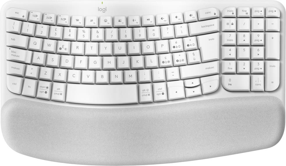 LOGITECH - WAVE KEYSERGONOMIC KB WHITE 2.4GHZ/BT