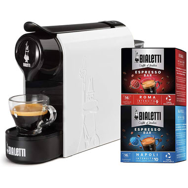 BIALETTI RONDINE - MACCHINA CAFFE' GIOIA BIANCO + 32 CAPS