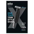BRAUN - RASOIO RIFINITORE VISO CORPO4 PETTINI WD