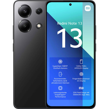XIAOMI - REDMI NOTE 13 4G BLACK 8GB RAM 256GB