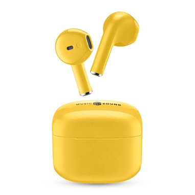 MUSIC SOUND - AURICOLARI TWS CAPSULA SWAG GIALLI