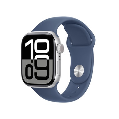 APPLE - WATCH 10 42MM SIL DENIM SPO BAND M/L