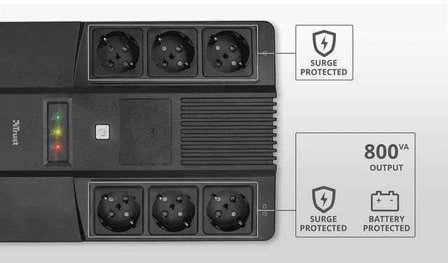 TRUST - MAXXON 800VA UPS POWERSTRIP