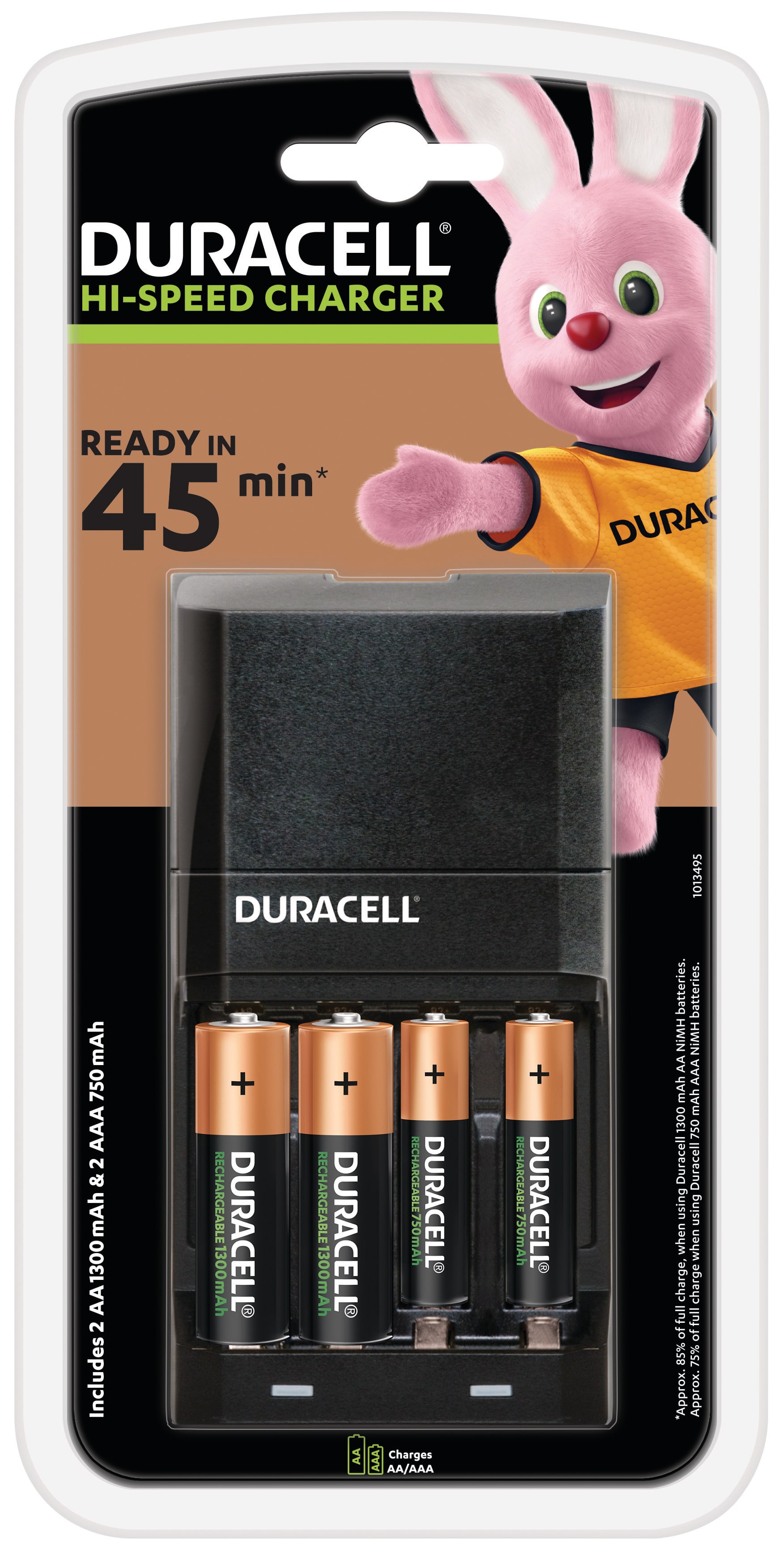 DURACELL - CEF27 CARICABATTERIE CON +2AA+2AAA DU73