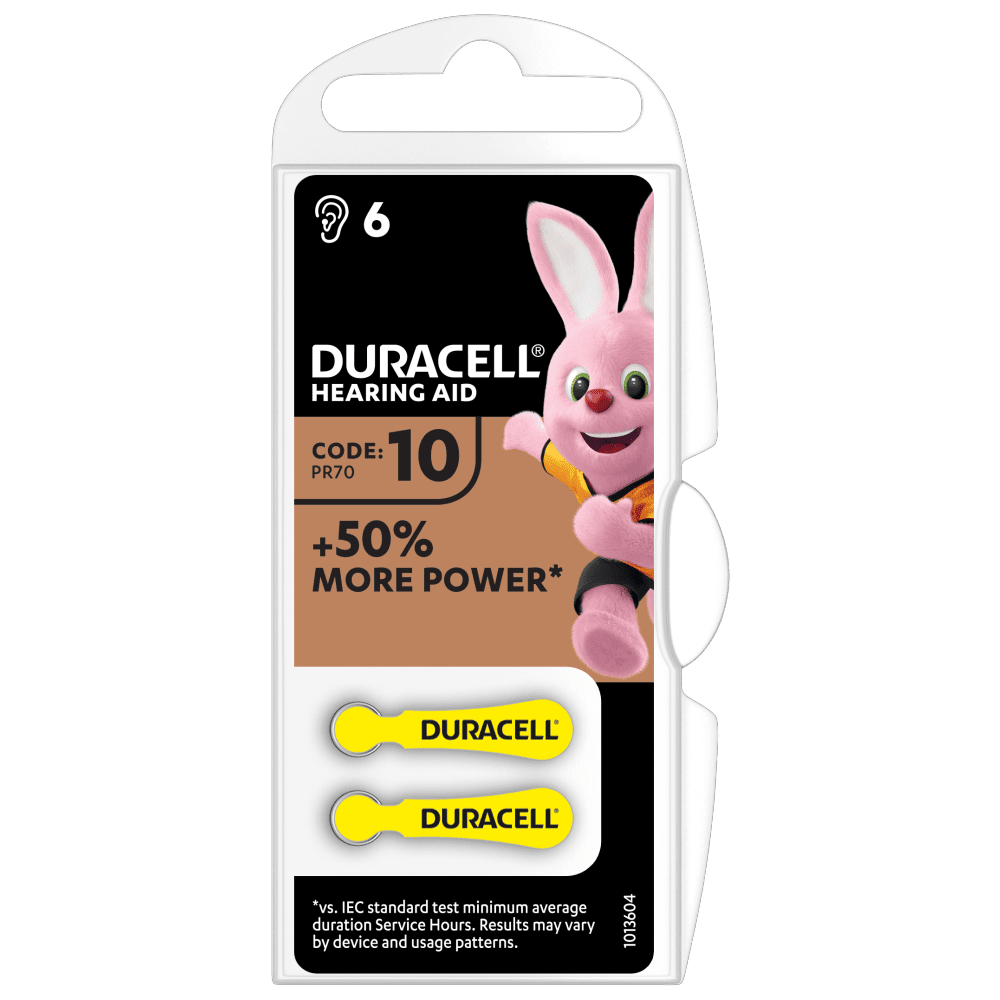 DURACELL - TAB10 BLISTER 6 BATT 1,4V X APP ACUSTICI DU78R1