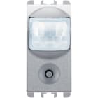 URMET - Sensore IR 1 modulo alluminio con simulatore di presenza, 230Vac 6A, Nea, luc