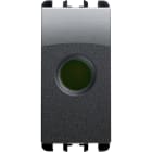 URMET - diffusore verde led bianco 1 modulo nea acciaio scuro 1m ac