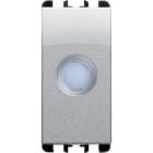 URMET - Diffusore trasparente con led bicolore 230Vac, 1 modulo, Nea, alluminio TR+LED BICOL 230V AL.