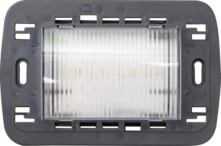 URMET - Lampada segnapasso a LED bianco con supporto, 230V, 3 moduli Nea.