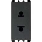 URMET - Presa euro-americana, 1 modulo, 127-230V, Nea, 16A, antracite, 2P 16A 230V antr.