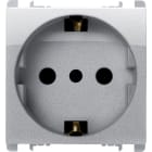 URMET - Presa P30 2 moduli 2P+T 16A 250V Nea alluminio AL 2M