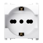 URMET - Presa universale P40 2 moduli 2P+T 16A 250V Nea bianco ghiaccio BG.