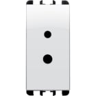 URMET - Presa per circuiti ausiliari BT polarizzata, 1 modulo, 2P 6A-24V (10A-48V), Nea, bianco ghiaccio PRESA SPEC POL 2P 6A-24V 1M BG.